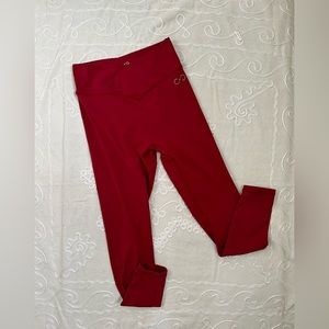 Curves N Combatboots Red Executive Booty Scrunch Leggings